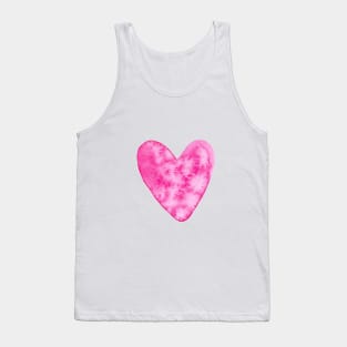 pink watercolor heart Tank Top